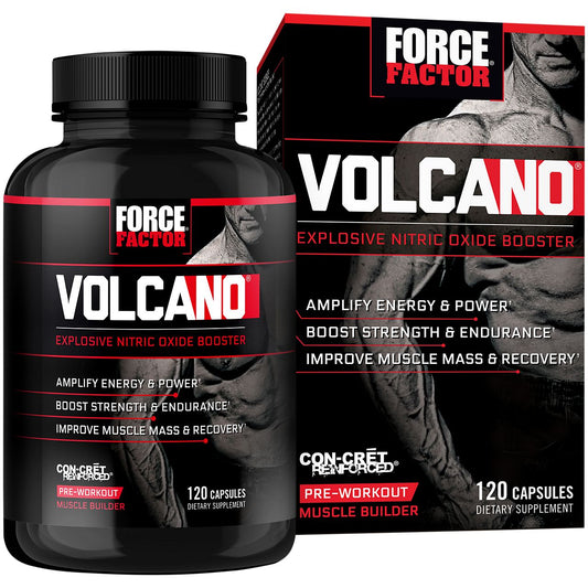 Volcano Explosive Nitric Oxide Booster Pre-Workout Muscle Builder (120 Capsules)