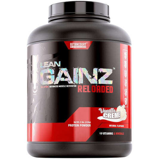 Lean Gainz Reloaded - Whey Protein Powder - Vanilla Creme (5 lbs./16 Servings)