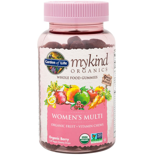 mykind Organics Whole Food Multivitamin for Women – Organic Berry (120 Vegan Gummies)