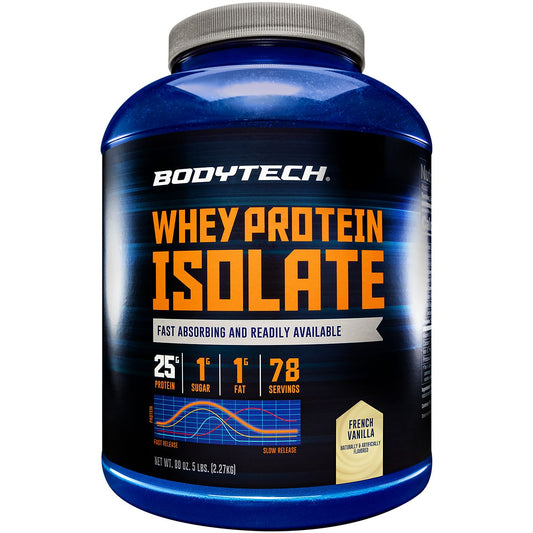 Whey Protein Isolate Powder - French Vanilla (5 Lbs. / 78 Servings)