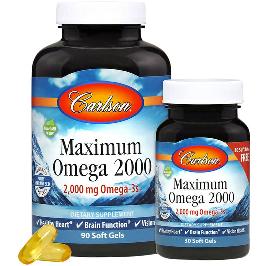 Maximum Omega 2000 - 2,000 MG Omega 3's (120 Softgels)