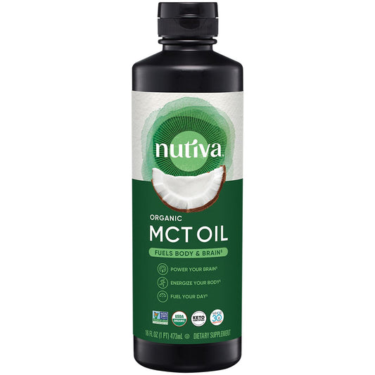 Organic MCT Oil from Coconut - Medium-Chain Triglycerides - Unflavored (16 Fluid Ounces)