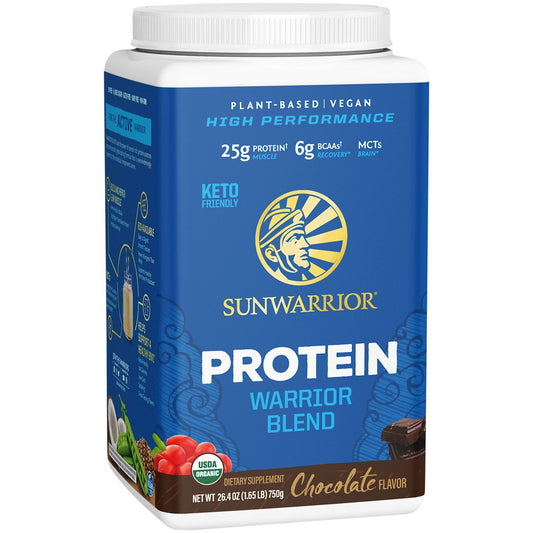 Warrior Blend Organic Non-GMO Plant-Based Vegan Protein - Chocolate (30 Servings)