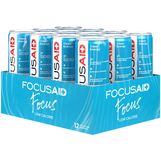 FocusAid Focus Blend Drink with Nootropics and Natural Caffeine (12 Drinks, 12 fl. oz. each.)