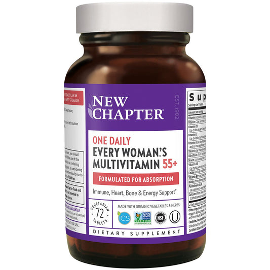 Every Woman's One Daily Multivitamin for Women 55+ - Whole-Food Complex (72 Vegetarian Tablets)