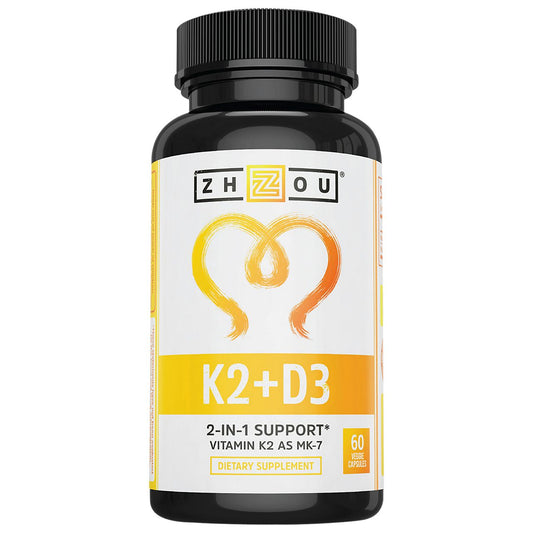 Vitamin K2 (as MK-7) & Vitamin D3 - 2-in-1 Support (60 Vegetarian Capsules)