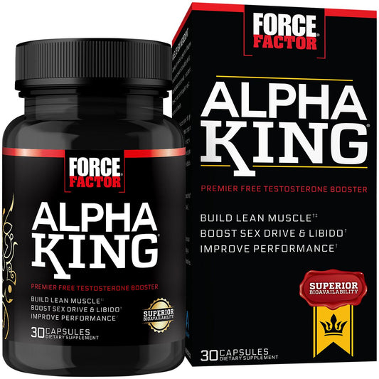 Alpha King – Premium Free Testosterone Booster – Supports Lean Muscle Mass, Libido, & Performance (30 Capsules)