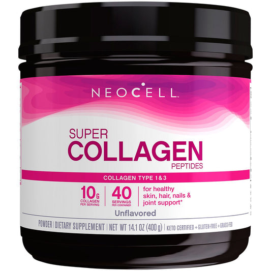 Super Collagen Powder - Hair, Skin, Nails, Joints, Bones - Unflavored (40 Servings)