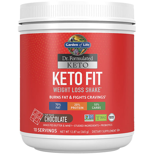 Dr. Formulated Keto Fit Weight Loss Shake – Chocolate (12.87 oz./10 Servings)