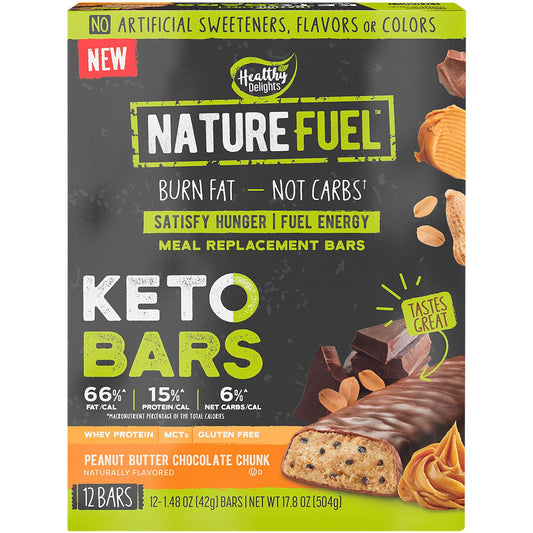 Keto Meal Replacement Bars - Peanut Butter Chocolate Chunk (12 Bars)