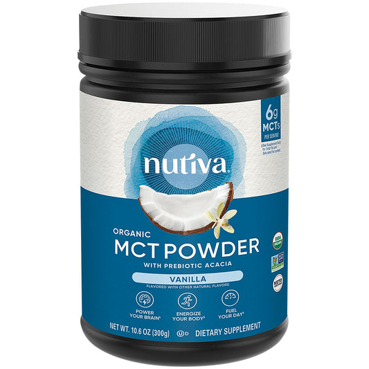 Organic MCT Powder with Prebiotic Acacia Fiber - Vanilla (27 Servings)