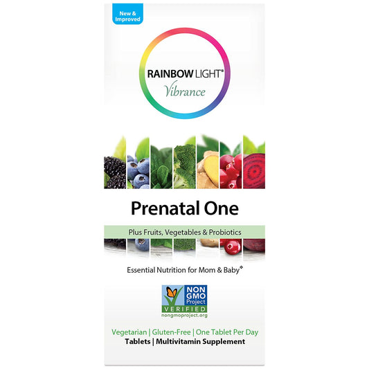 Prenatal One Multivitamin with Probiotics - Essential Nutrients for Mom & Baby (60 Tablets)
