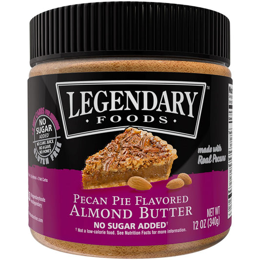 Almond Butter - Low Carb, Zero Sugar, Keto-Friendly - Pecan Pie Flavored (12 oz. Spread)