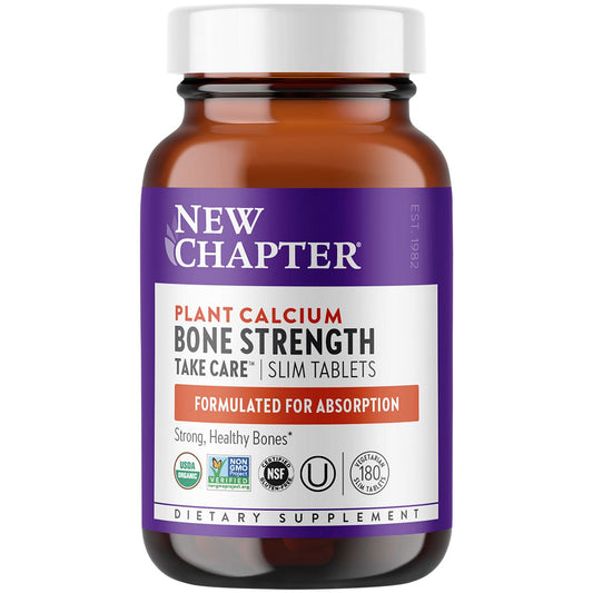 Bone Strength Take Care - Plant-Sourced Whole-Food Calcium (180 Slim Tablets)