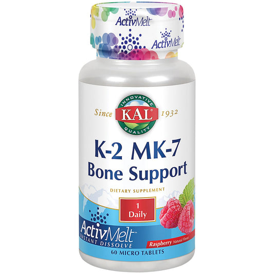 K-2 MK-7 Bone Support Instant Dissolve Tablets - Raspberry (60 Tablets)