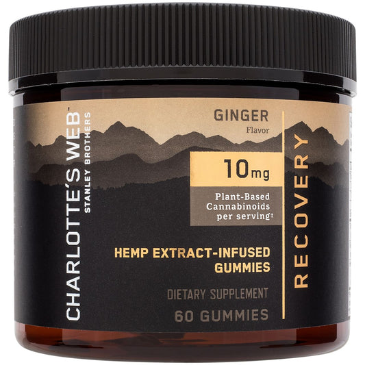 Hemp Extract Gummies for Recovery Support - 10MG - Ginger (60 Gummies)