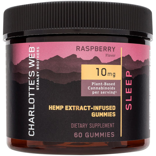 Hemp Extract Gummies for Sleep Support - 10MG - Raspberry (60 Gummies)