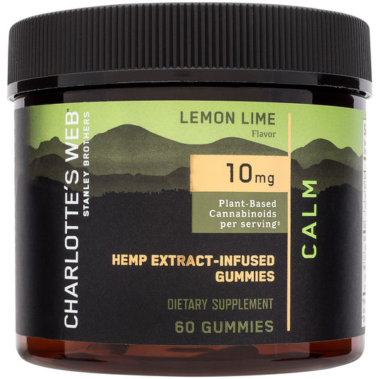 Hemp Extract Gummies for Calm Support - 10MG - Lemon Lime (60 Gummies)