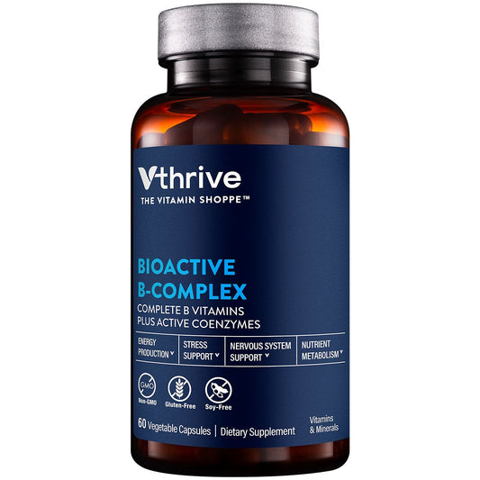 Bioactive B-Complex - Vitamin B + Active Coenzymes for Energy Production (60 Vegetable Capsules)