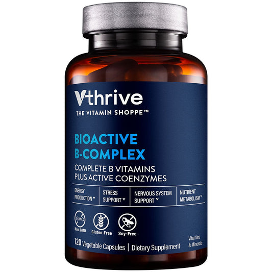 Bioactive B-Complex - Vitamin B + Active Coenzymes for Energy Production (120 Vegetable Capsules)