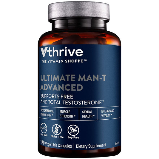 Ultimate Man-T Advanced - Testosterone Support, Energy & Vitality for Men (120 Vegetable Capsules)