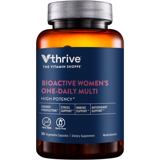 Once-Daily Bioactive Multivitamin for Women - Supports Energy Production & Stress (30 Vegetarian Capsules)
