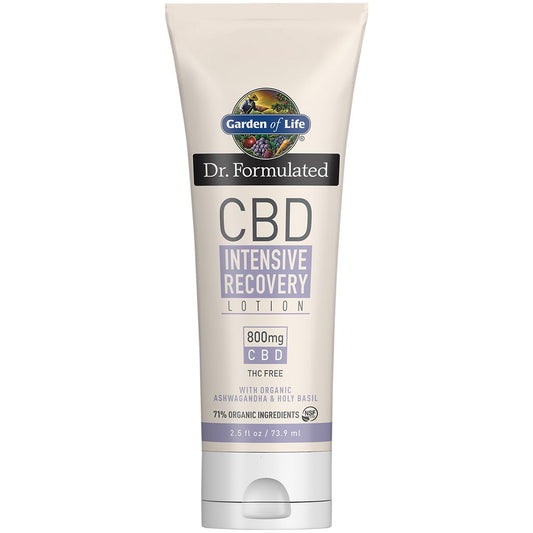 Dr. Formulated CBD Intensive Recovery Lotion with Organic Ashwagandha & Holy Basil - 800 MG Per Bottle (2.5 Ounces)