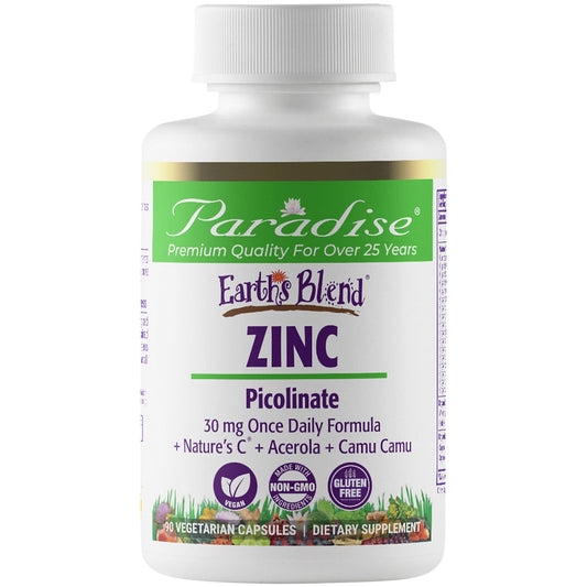 Zinc Picolinate with Nature's C, Acerola & Camu Camu - Supports Immune Health (90 Vegetarian Capsules)