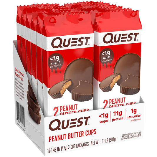 Peanut Butter Cups with 11 grams of Protein (2 Cups per Package / 12 Packets)