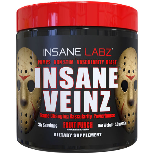 Insane Veinz Pre-Workout Vascularity Powerhouse - Fruit Punch (5.2 oz. / 35 Servings)