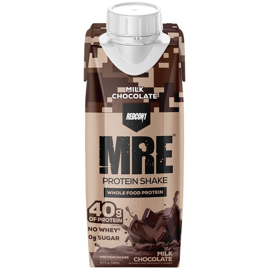 MRE Protein Shake Real WholeFood with 40 gr. of Protein - Milk Chocolate (12 Drinks)