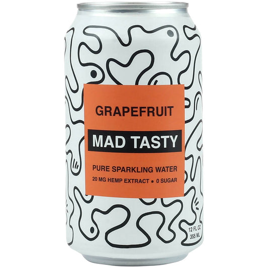 Hemp Extract Pure Sparkling Water - 20 MG per serving - Grapefruit (12 Drinks)