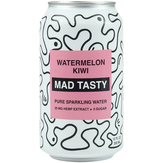Hemp Extract Pure Sparkling Water - 20 MG per serving - Watermelon Kiwi (12 Drinks)