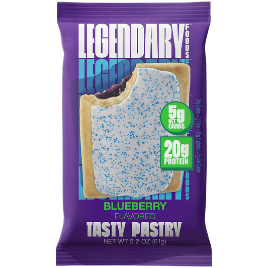 Tasty Pastry - Low Carb, Zero Sugar, Keto-Friendly - Blueberry (10 On-the-Go Pastries)