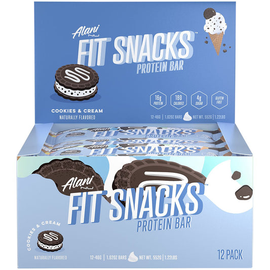 Fit Snacks Protein Bar - Cookies and Cream (12 Bars)