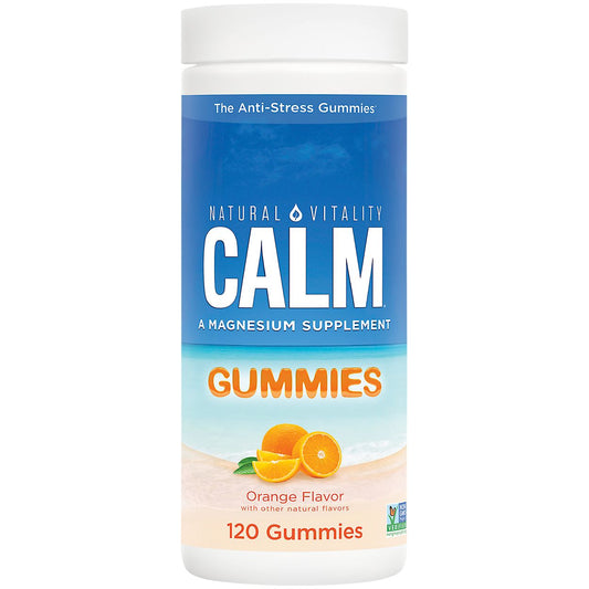 Natural Calm Magnesium Gummies - Orange (120 Gummies)