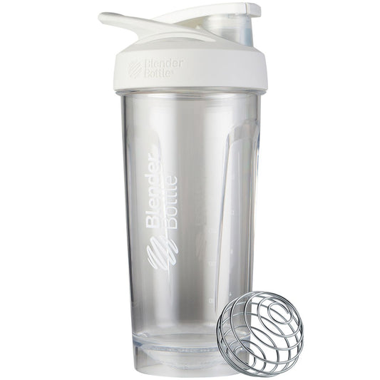 Strada Tritan Shaker Bottle with Wire Whisk BlenderBall - White (28 fl oz.)