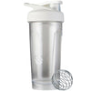 Strada Tritan Shaker Bottle with Wire Whisk BlenderBall - White (28 fl oz.)