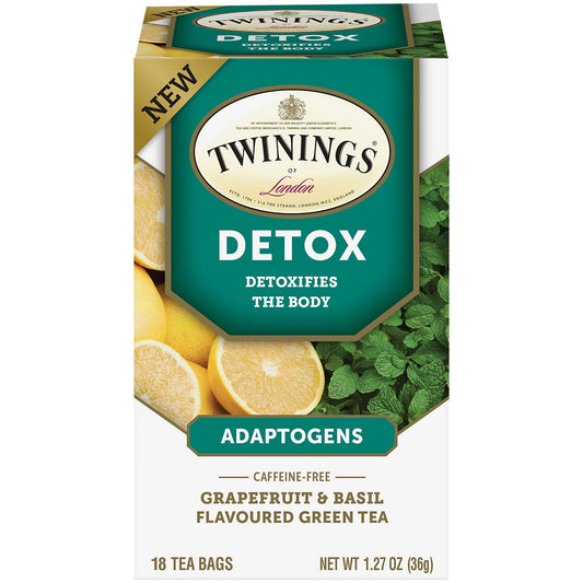 Grapefruit & Basil Green Tea - Adaptogens - Detoxifies the Body (18 Tea Bags)