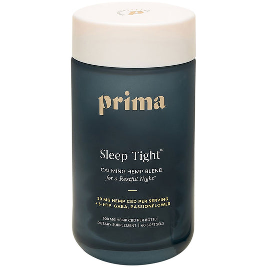 Sleep Tight Calming Hemp Blend - 20 MG of CBD Hemp Extract, California Poppy, 5-HTP & GABA (60 Softgels)