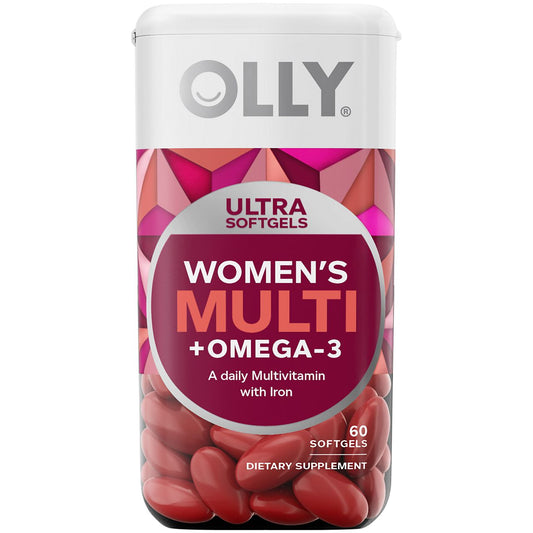 Ultra Women's Multi + Omega-3 - Daily Multivitamin with Iron (60 Softgels)