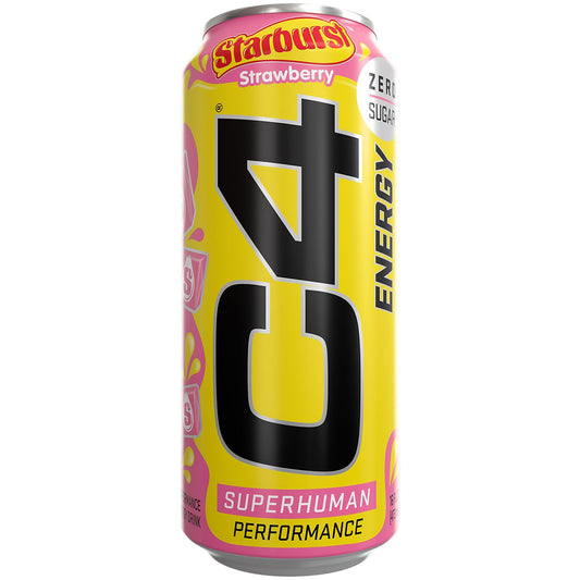 C4 Original On The Go Carbonated Performance Energy Drink - Starburst Strawberry (16 fl oz. / 12 Drinks)