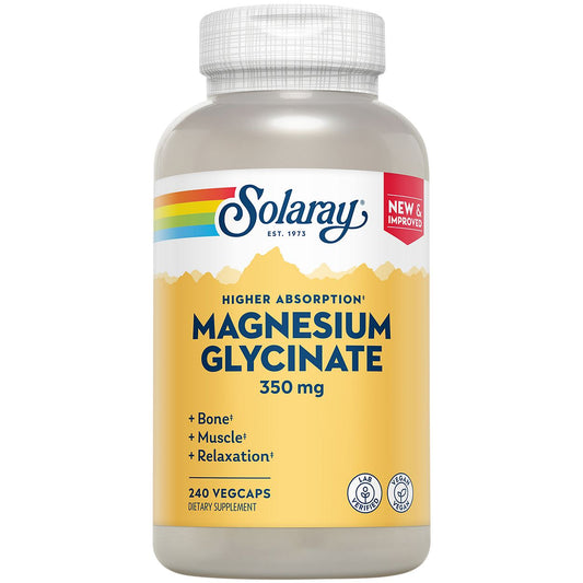 Magnesium Glycinate - Supports Bone Health - 350 MG (240 Capsules)