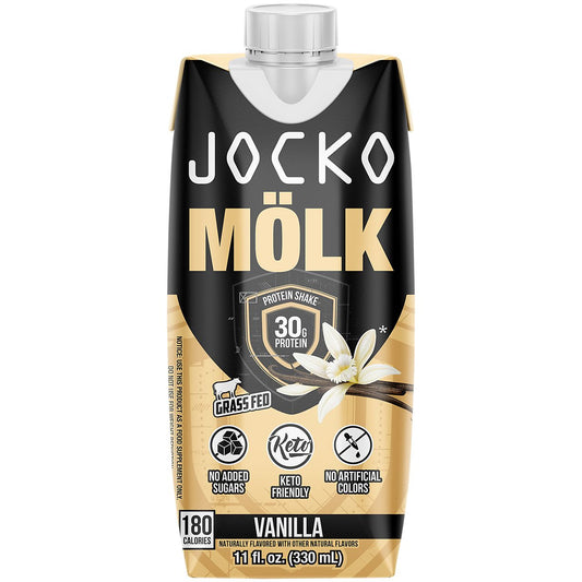Molk Protein Shake Keto Friendly - Vanilla (12 Drinks, 11 Fl Oz. Each)