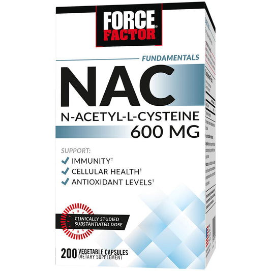 NAC N-Acetyl-L-Cysteine - Supports Immunity & Cellular Health - 600 MG (200 Vegetarian Capsules)
