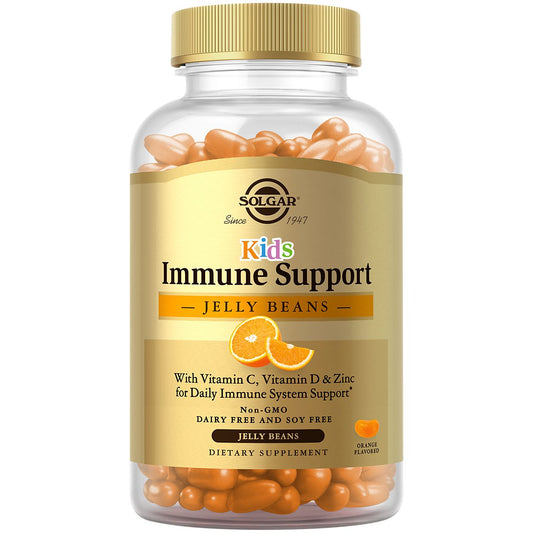 Kid's Immune Jelly Beans - Made with Vitamin C, Vitamin D & Zinc - Once Daily - Orange (30 Servings)