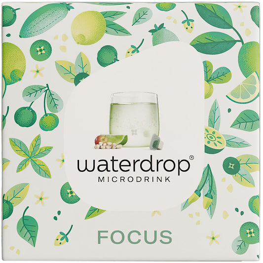 Waterdrop Focus Microdrink with Vitamin C, B1 & B5 - Lime, Acerola & Green Coffee (12 Servings)