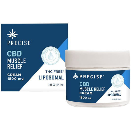 CBD Hemp Extract Liposomal Muscle Relief Cream - THC-Free 1,500mg (2 Ounces)
