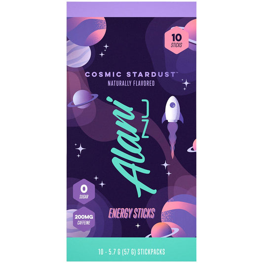 Energy Sticks with 200mg of Caffeine - Cosmic Stardust (10 Single Serving Packets)