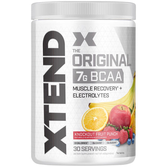 Xtend The Original BCAA Muscle Recovery + Electrolytes - Knockout Fruit Punch (14.8 oz. / 30 Servings)